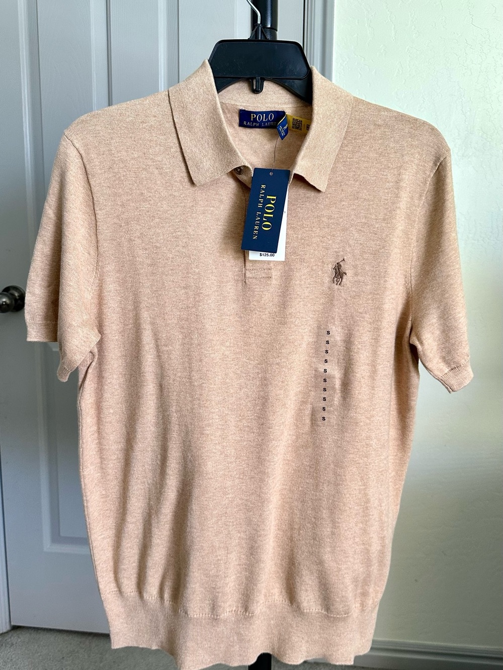 Ralph Lauren Polo Short Sleeve Knit in Light Beige